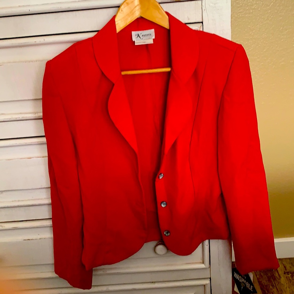 K Petite Brand red blazer. NWT!
